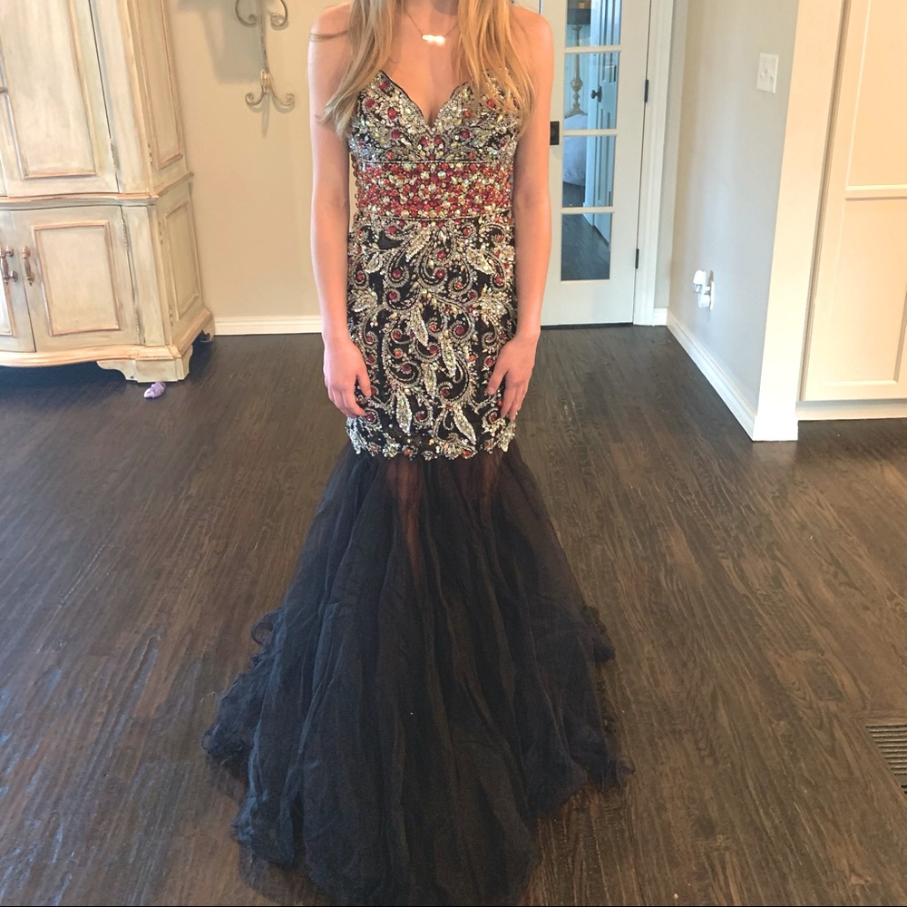 Black Beaded Gown